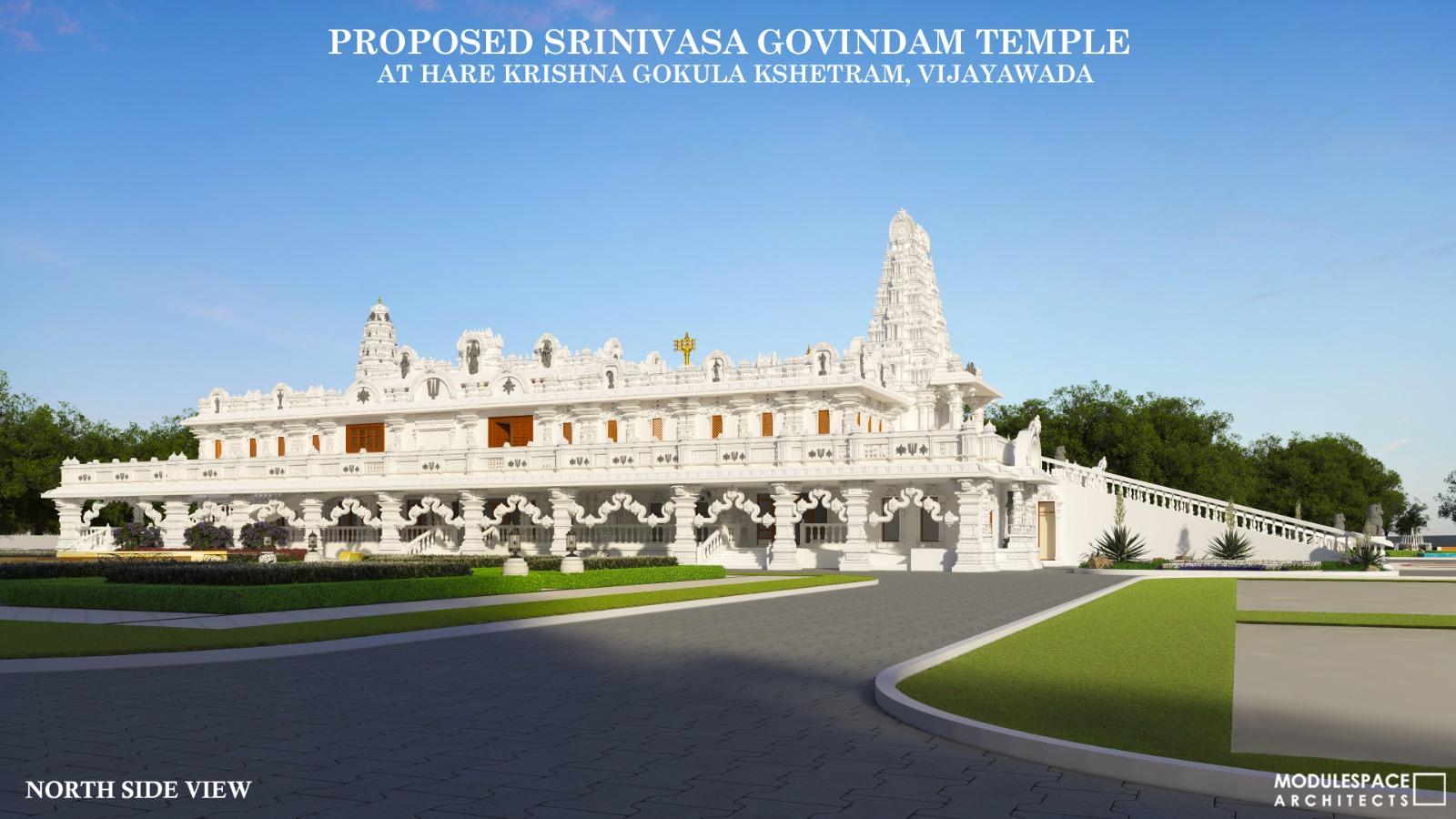Proposed Srinivasa Govindam Temple: North side — day