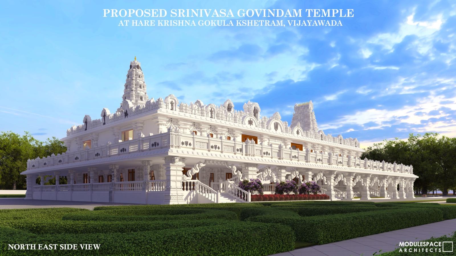 Proposed Srinivasa Govindam Temple: North east side — day